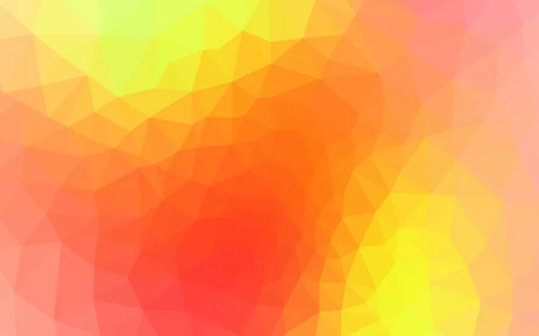 Světle Červená Žlutá Vektor Přechodu Trojúhelníky Šablony Vzorek Polygonální Tvary — Stockový vektor