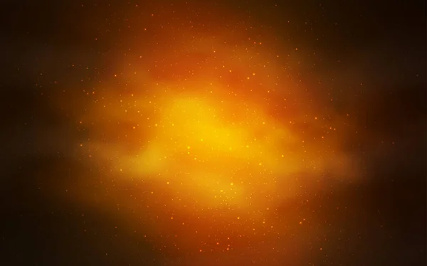 Темно Оранжевый Векторный Узор Звездами Ночного Неба Современная Абстрактная Иллюстрация — стоковый вектор