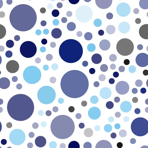 Koyu mavi daire şekilleriyle birlikte sorunsuz düzen vektör. Kabarcıkları ile soyut tarzda bulanık dekoratif tasarım. Desen-ebilmek var olmak kullanılmış için fütüristik reklam, kitapçıklar.