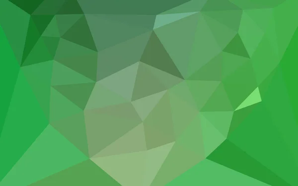 Hellgrüner Vektor Abstraktes Polygonales Muster Mit Einem Herz Der Mitte — Stockvektor