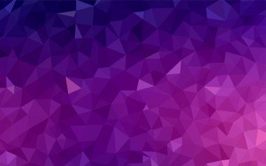 Koyu mor vektör parlayan üçgen zemin. Çokgen şekilleri ile bir örnek. Afiş için tamamen yeni şablon.