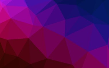 Koyu mavi, kırmızı Çokgen arka plan vektör. Gradyan ile zarif parlak poligonal illüstrasyon. Tamamen yeni bir tasarım sizin broşürü.