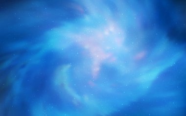 Samanyolu yıldızlı açık mavi vektör dokusu. Bulanık dekoratif tasarım galaksi yıldızlarıyla basit bir stilde. Reklamınız, posteriniz, afişiniz için en iyi tasarım.