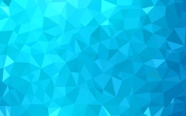 Hafif mavi vektör düşük poli düzeni. Noktalı resim stili üçgenler ile yaratıcı çizimde. Tasarımınız için üçgen desen.