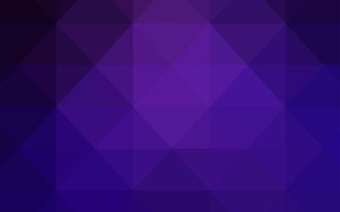 Koyu mor vektör soyut poligonal şablonu. Tamamen yeni bir renk illüstrasyon poligonal bir tarzda. İşiniz için en iyi üçgen tasarım.