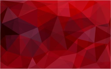 Koyu kırmızı vektör çokgen çizimi, üçgenlerden oluşur. İş tasarımınız için üçgen desen. Origami tarzında gradyan ile Geometrik arkaplan. 