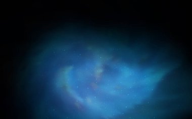 Gece gökyüzü yıldızlı koyu mavi vektör deseni. Soyut şablonda gökyüzü yıldızlarıyla parlayan illüstrasyon. İş ilanınız için akıllı tasarım.