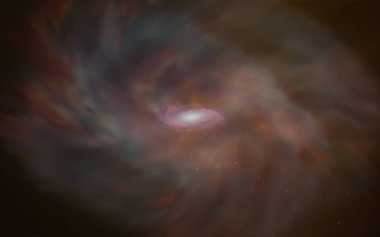 Kozmik yıldız ile koyu turuncu vektör düzeni. Parlak astronomik yıldız ile renkli illüstrasyon parlayan. Kozmik arka planlar için şablon.