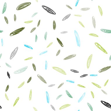 Açık mavi, yeşil vektör sorunsuz arka plan ile bubbles. Bulanık damla Glitter soyut Illustration yağmur. Güzel tasarım, iş reklam için.