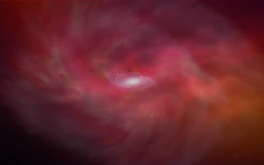 Samanyolu yıldızlı koyu kırmızı vektör dokusu. Bulanık arkaplandaki ve gradyanı olan uzay yıldızları. Astroloji web siteleri için desen.