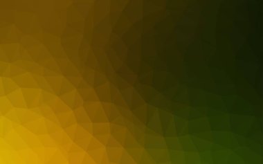 Koyu yeşil, sarı vektör soyut mozaik arka plan. Çokgen şekilleri ile bir örnek. Cep telefonu arka plan için şablon.