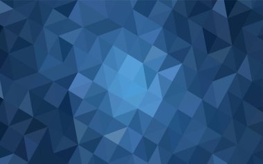 Hafif mavi vektör poligonal şablonu. Gradyan ile poligonal soyut resim. İş tasarımınız için yeni stil.