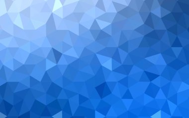 Hafif mavi vektör üçgen mozaik şablonu. Üçgenler ile renkli resimde parlayan. Web siteniz için köşeli tasarım.