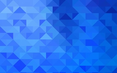 Hafif mavi vektör üçgen mozaik şablonu. Zarif bir parlak örnek gradyan ile. İş tasarımınız için yeni stil.