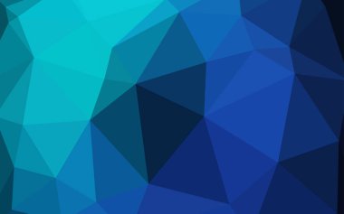 Koyu mavi, yeşil düşük poli düzen vektör. Renkli resimde gradyan ile poligonal tarzı. Cep telefonu arka plan için şablon.