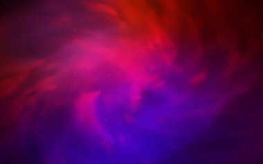 Koyu pembe, sarı vektör şablon alanı olan yıldız. Gökada yıldız ile basit tarzı dekoratif tasarım bulanık. Kozmik arka planlar için şablon.