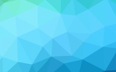 Açık mavi, vektör soyut poligonal şablon yeşil. Geometrik şekil gradyan ile Origami tarzında. İşiniz için en iyi üçgen tasarım.