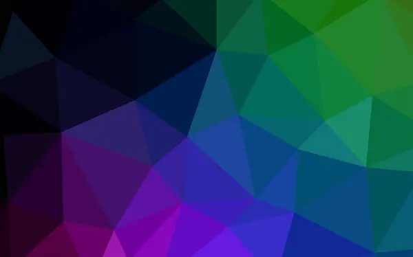 Mörka Multicolor Vektor Gradient Trianglar Konsistens Helt Färg Illustration Månghörnigt — Stock vektor