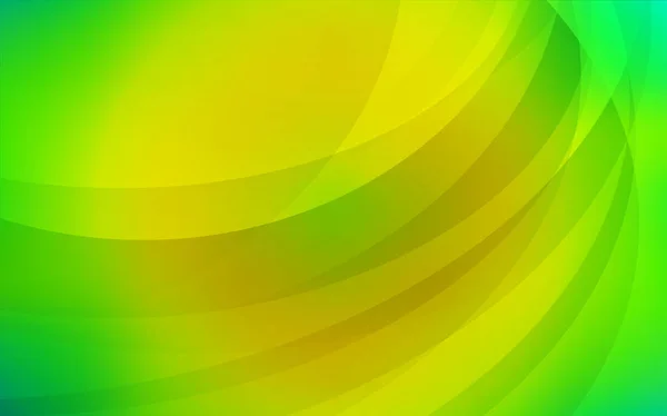 Verde Claro Padrão Vetorial Amarelo Com Círculos Curvos Amostra Geométrica — Vetor de Stock