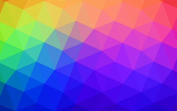 深色多色矢量多边形抽象背景 带渐变的三角形几何样本 一个全新的商业设计模板 — 图库矢量图片