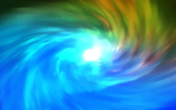 Hellblaue Grüne Vektorhülle Mit Astronomischen Sternen Raumsterne Auf Verschwommenem Abstrakten — Stockvektor