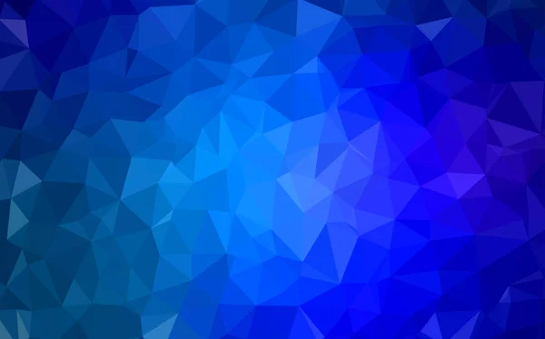 Luz Azul Vector Brillante Diseño Triangular Ilustración Colorida Estilo Poligonal — Vector de stock