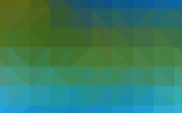 Azul Claro Verde Vector Triángulo Cubierta Mosaico Ilustración Geométrica Creativa — Vector de stock
