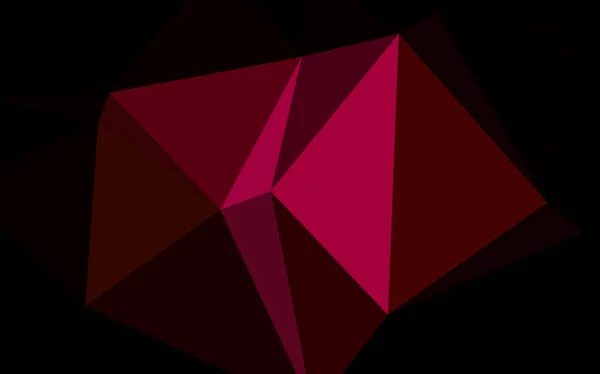 Dark Pink Vector Cubierta Poli Baja Ilustración Geométrica Estilo Origami — Archivo Imágenes Vectoriales