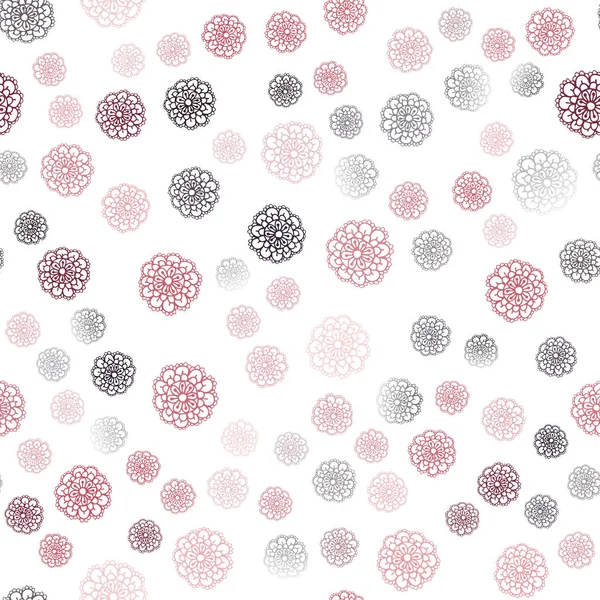 Hafif pembe, kırmızı vektör sorunsuz soyut doodle duvar kağıdı. Dekoratif illüstrasyon soyut şablonundaki karalamalar ile. Bir marka kitap için zarif desen.