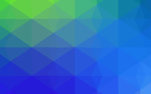 Azul Claro Vector Verde Brillante Telón Fondo Triangular Una Muestra — Archivo Imágenes Vectoriales