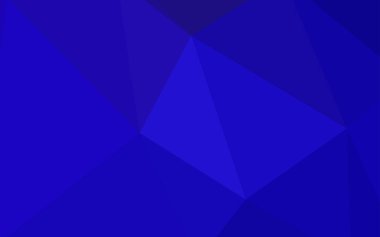 Koyu mavi vektör Çokgen soyut düzeni. Gradyan ile zarif parlak poligonal illüstrasyon. İşiniz için en iyi üçgen tasarım.