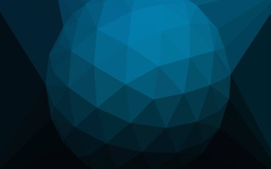 Koyu mavi vektör soyut mozaik zemin bir elmas ile. Gradyan ile poligonal soyut resim. İş tasarımınız için yeni stil.