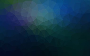 Koyu mavi vektör düşük poli doku. Gradyan ile poligonal soyut resim. İşiniz için en iyi üçgen tasarım.