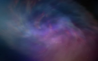 Koyu mavi, kırmızı şablon alan yıldız ile vektör. Gökada yıldız ile basit tarzı dekoratif tasarım bulanık. Akıllı tasarım, iş reklam için.