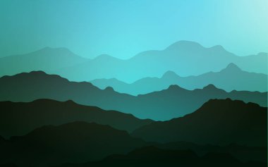 Açık mavi, vektör desen lav şekilleri ile yeşil. Tamamen yeni bir renk illüstrasyon dağ tarzında. Dağ tasarım web siteniz için.