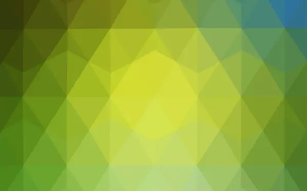 Verde Claro Vector Amarillo Plantilla Poligonal Abstracta Una Ilustración Color — Vector de stock