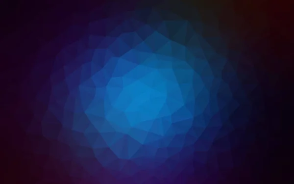 Dark Blue Vektor Hintergrund Mit Niedrigem Poly Kristall Polygon Muster — Stockvektor