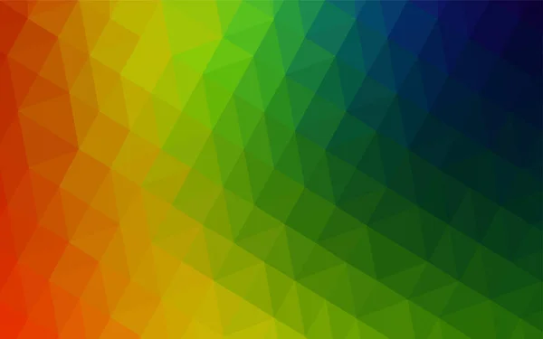 Plantilla Mosaico Triángulo Vector Multicolor Oscuro Una Ilustración Color Completamente — Archivo Imágenes Vectoriales