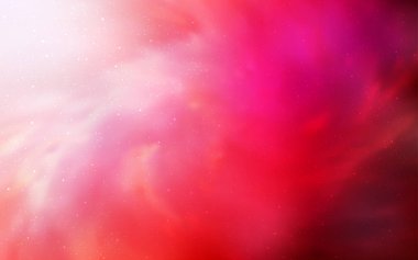 Uzay yıldızlı açık kırmızı vektör şablonu. Bulanık arkaplandaki ve gradyanı olan uzay yıldızları. Astroloji web siteleri için desen.