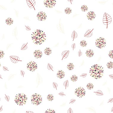 Karanlık çok renkli vektör yaprak ve çiçek ile sorunsuz doğal çizimleri. Beyaz arka plan üzerinde Hint tarzı dekoratif tasarım. Marka kitap zarif desen.