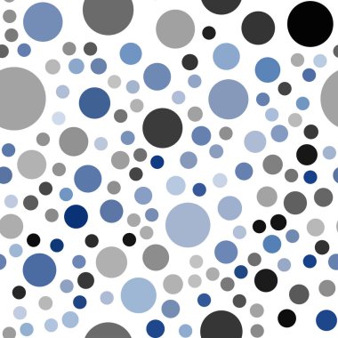 Koyu mavi vektör küreler ile seamless modeli. Modern Soyut illüstrasyon renkli su ile bırakır. Reklam, poster, afiş, Web sitenizin için yeni tasarım.