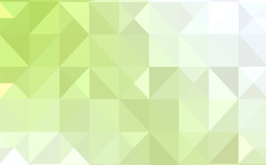 Açık yeşil, sarı vektör düşük poli doku. Gradyan ile zarif parlak poligonal illüstrasyon. Web siteniz için köşeli tasarım.