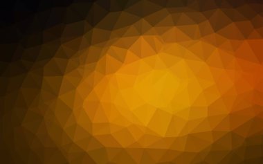 Koyu turuncu vektör zemin Çokgen. Üçgenler ile renkli soyut resimde. İş tasarımınız için yeni stil.
