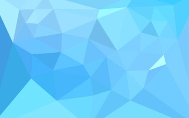 Hafif mavi vektör üçgen mozaik şablon bir merkezi bir kalp ile. Üçgenler ile renkli resimde parlayan. Web siteniz için yeni bir doku.