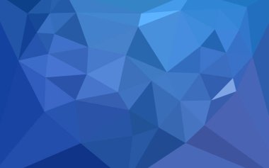 Hafif mavi vektör üçgen mozaik kapak bir merkezi bir kalp ile. Mozaik stil gradyan ile çizimde. İş tasarımınız için yeni stil.