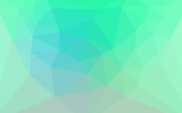 浅绿色矢量低聚盖 心在中心 带有渐变的彩色插图 全新设计为您的企业 — 图库矢量图片