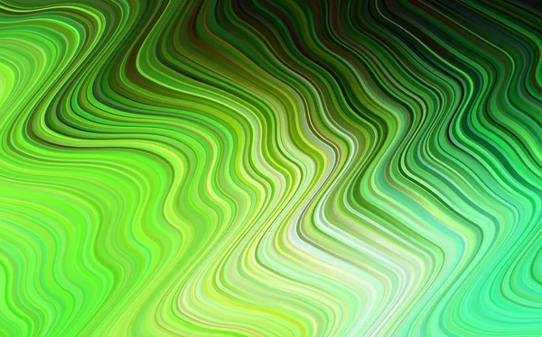 Hellgrüner Vektorhintergrund Mit Gebogenen Kreisen Brandneue Farbige Illustration Marmorstil Mit — Stockvektor