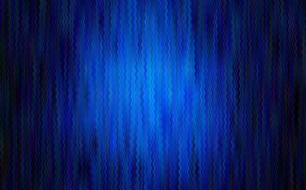 Fondo Vectorial Azul Oscuro Con Círculos Curvos Ilustración Torcida Brillante — Vector de stock