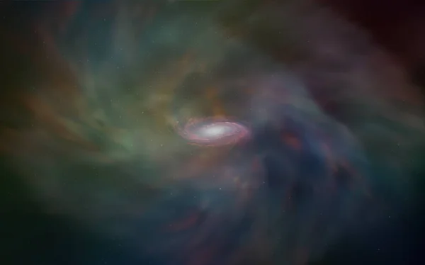 Тёмный Многоцветный Векторный Фон Звёздами Галактики Размытый Декоративный Дизайн Простом — стоковый вектор