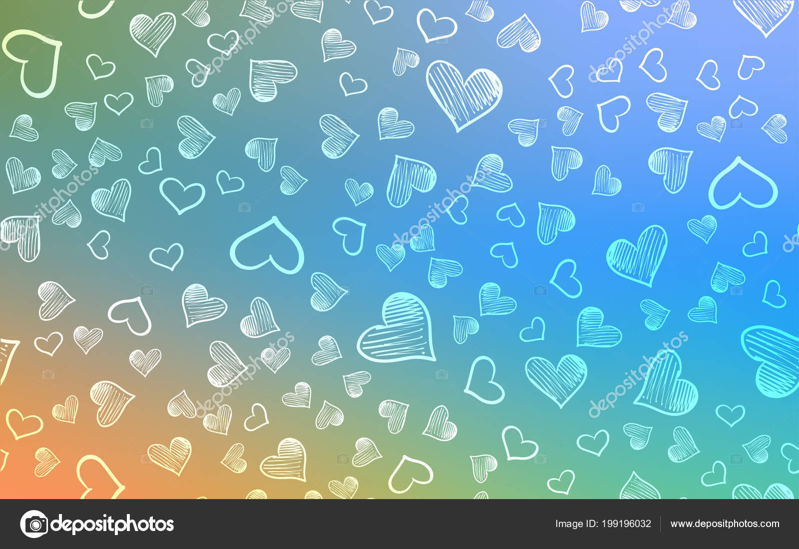 Light Blue Yellow Vector Background Hearts Beautiful Colored Light Blue Yellow Vector Background